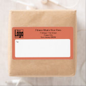 Fitness Business Logo Orange Black Shipping Etiket (Insitu)