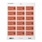 Fitness Business Skipping Rope Orange Address Etiket (Full Sheet)