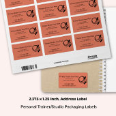 Fitness Business Skipping Rope Orange Address Etiket