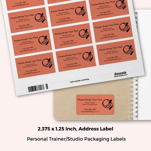 Fitness Business Skipping Rope Orange Address Etiket