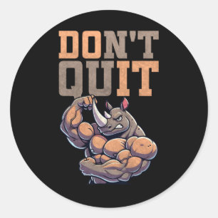 Fitness Cadeau Voor Mannen Trainingsmotivatie Fitn Ronde Sticker