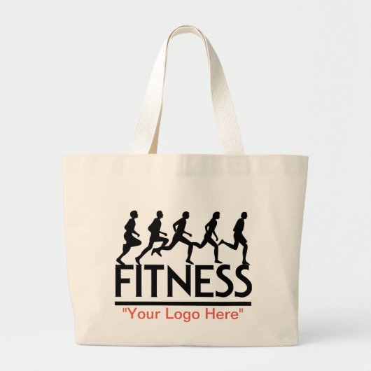 "#Fitness"-Canvas tas (Voorkant)
