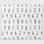 Fitness center naadloze  illustratie cadeaupapier (Vlak)