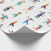 Fitness center naadloze  illustratie cadeaupapier (Hoek)