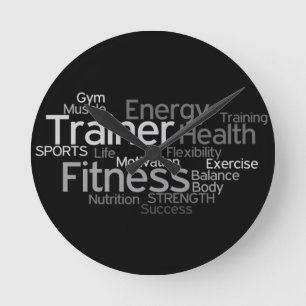 Fitness Center/Personal Trainer Wall-klok Ronde Klok