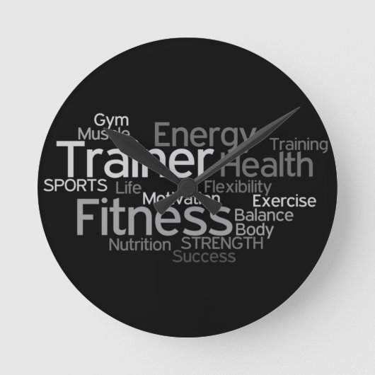 Fitness Center/Personal Trainer Wall-klok Ronde Klok (Voorkant)