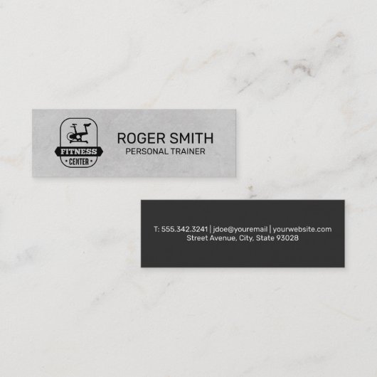 Fitness Center Treadmill | Persoonlijke trainer Mini Visitekaartje (Voorkant / Achterkant)