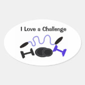 Fitness Challenge Ovale Sticker