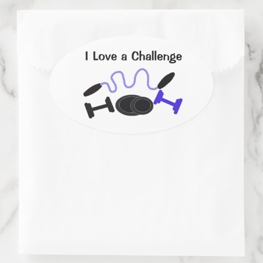 Fitness Challenge Ovale Sticker