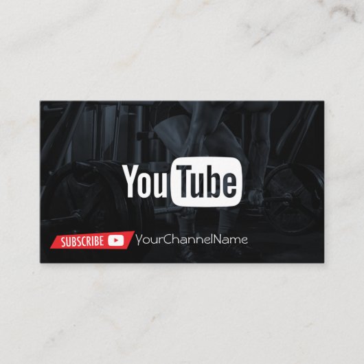 Fitness Channel Advertisement Kaart Visitekaartje (Voorkant)