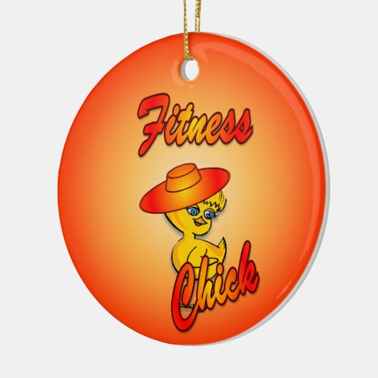 Fitness Chick #5 Keramisch Ornament (Links)