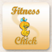 Fitness Chick Bier Onderzetter (Voorkant)