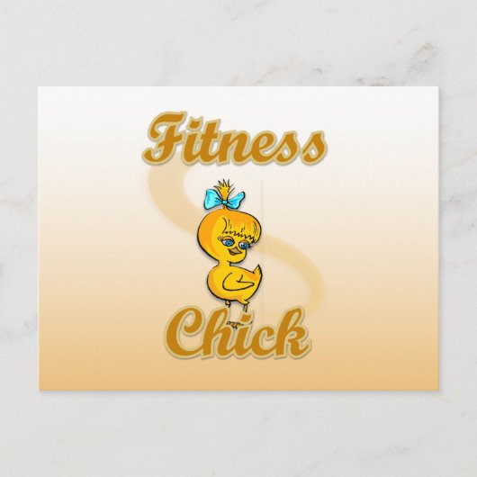 Fitness Chick Briefkaart (Voorkant)