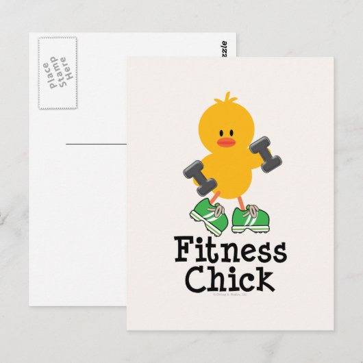 Fitness Chick Briefkaart (Voorkant / Achterkant)