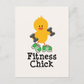 Fitness Chick Briefkaart (Voorkant)