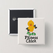 Fitness Chick Button (Voorkant /achterkant)