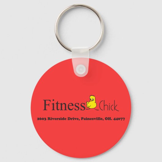 Fitness Chick Circle Sleutelhanger (Voorkant)