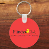 Fitness Chick Circle Sleutelhanger (Voorkant)