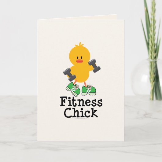 Fitness Chick Greeting Kaart (Voorkant)