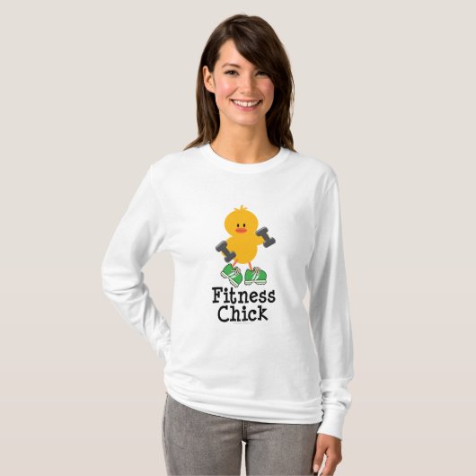 Fitness Chick Hoodie T-shirt (Voorkant volledig)