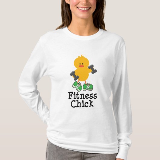 Fitness Chick Hoodie T-shirt (Voorkant)