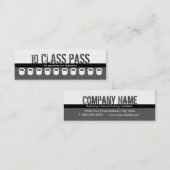 Fitness Class Visitekaartje 10 Class Pass Card Klantenkaartje (Voorkant / Achterkant)