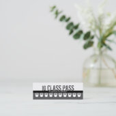 Fitness Class Visitekaartje 10 Class Pass Card Klantenkaartje (Staand voorkant)