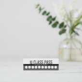 Fitness Class Visitekaartje 10 Class Pass Card Klantenkaartje (Staand voorkant)