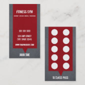 Fitness Class Visitekaartje 10 Class Pass Card Klantenkaartje (Voorkant / Achterkant)