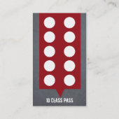Fitness Class Visitekaartje 10 Class Pass Card Klantenkaartje (Achterkant)