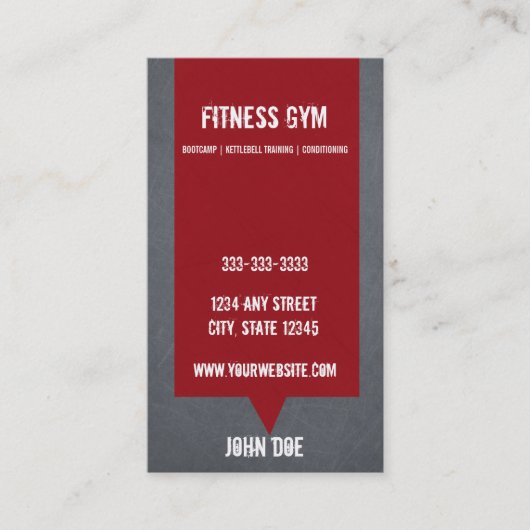 Fitness Class Visitekaartje 10 Class Pass Card Klantenkaartje (Voorkant)