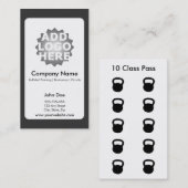 Fitness Class Visitekaartje 10 Class Pass Kaart Klantenkaartje (Voorkant / Achterkant)