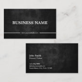 Fitness Classy Grunge Dark Personal Trainer Visitekaartje (Voorkant / Achterkant)