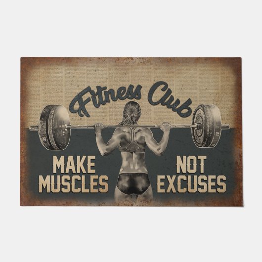 Fitness Club doormat, Gym Room Deurmat (Voorkant)