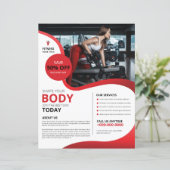 Fitness club flyer sjabloon (Staand voorkant)