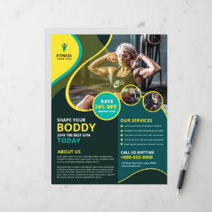 Fitness Club / Gym Flyer Sjabloon