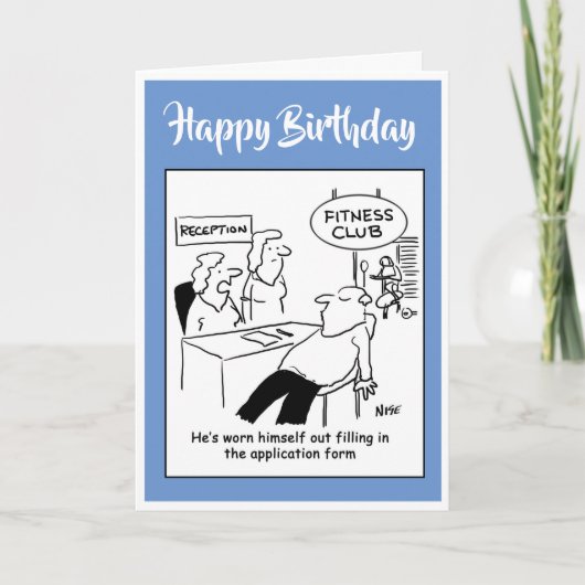 Fitness Club Member is Worn Out Kaart (Voorkant)