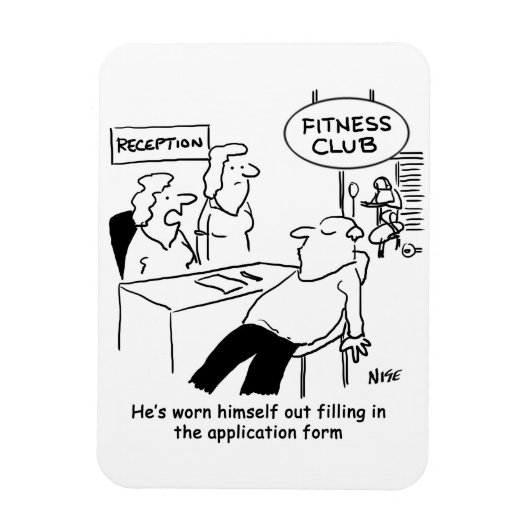 Fitness Club Member is Worn Out Magneet (Verticaal)