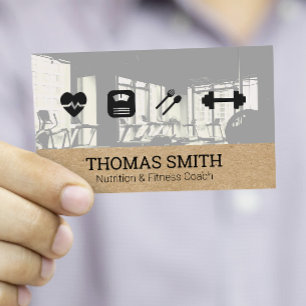 Fitness Coach Nutritionist Persoonlijke traine Visitekaartje