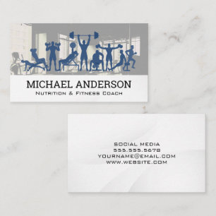 Fitness Coach Nutritionist Uitoefening van wer Visitekaartje