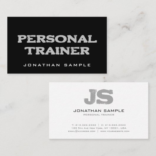 Fitness Coach Personal Trainer Modern Professionee Visitekaartje (Voorkant / Achterkant)