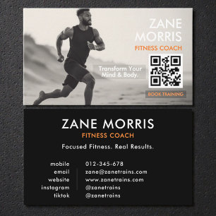 Fitness Coach QR-code Visitekaartje