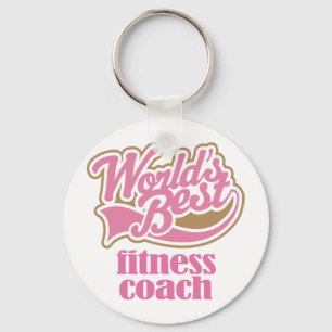 Fitness Coach Roze Gift Sleutelhanger