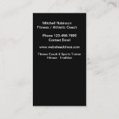 Fitness Coach Sporttrainer Visitekaartje (Achterkant)