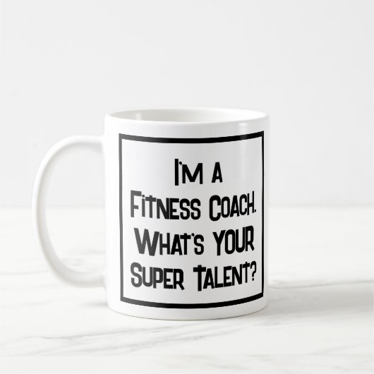 Fitness Coach Super Talent. KoffieMok (Links)