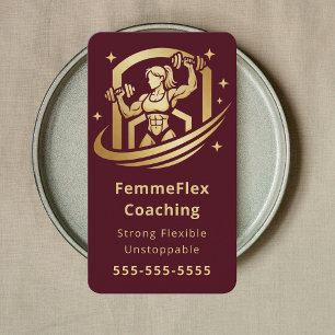 Fitness Coaching Fitness Meisje Persoonlijke Train Visitekaartje
