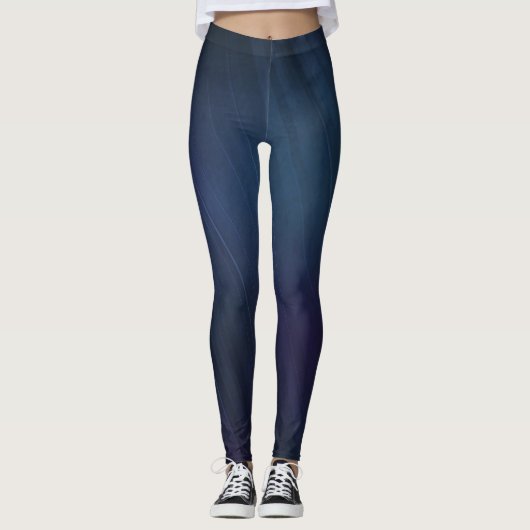 Fitness Compression Leggings - Blue Night Sky (Voorkant)