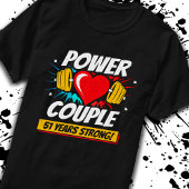 Fitness Couple 51st Jubileum 51 jaar sterk T-shirt