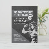 Fitness Crossfit Gewichtstraining Verjaardagsfeest Kaart (Staand voorkant)
