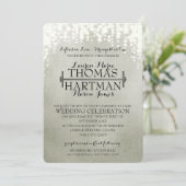 Fitness Curl Bar Sparkle Wedding Kaart (Staand voorkant)